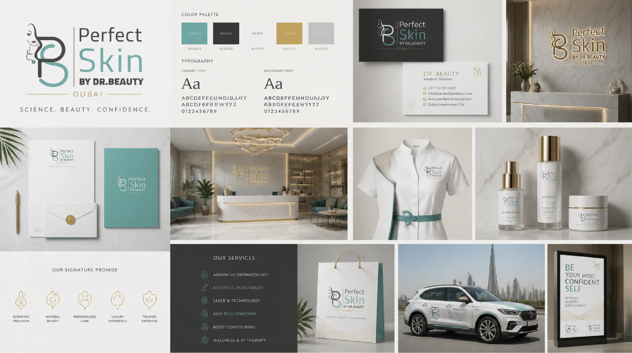 Perfect Skin by Dr. Beauty brand identity